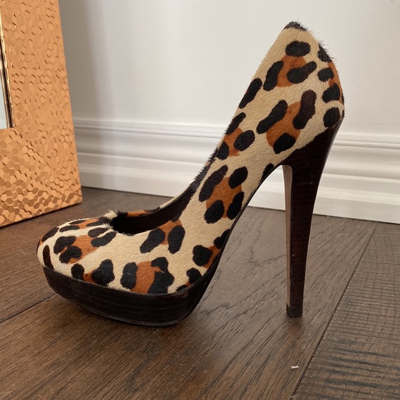 French Connection leopard-print platform heels size 7.5 (U.K. 5) - Picture 5 of 9